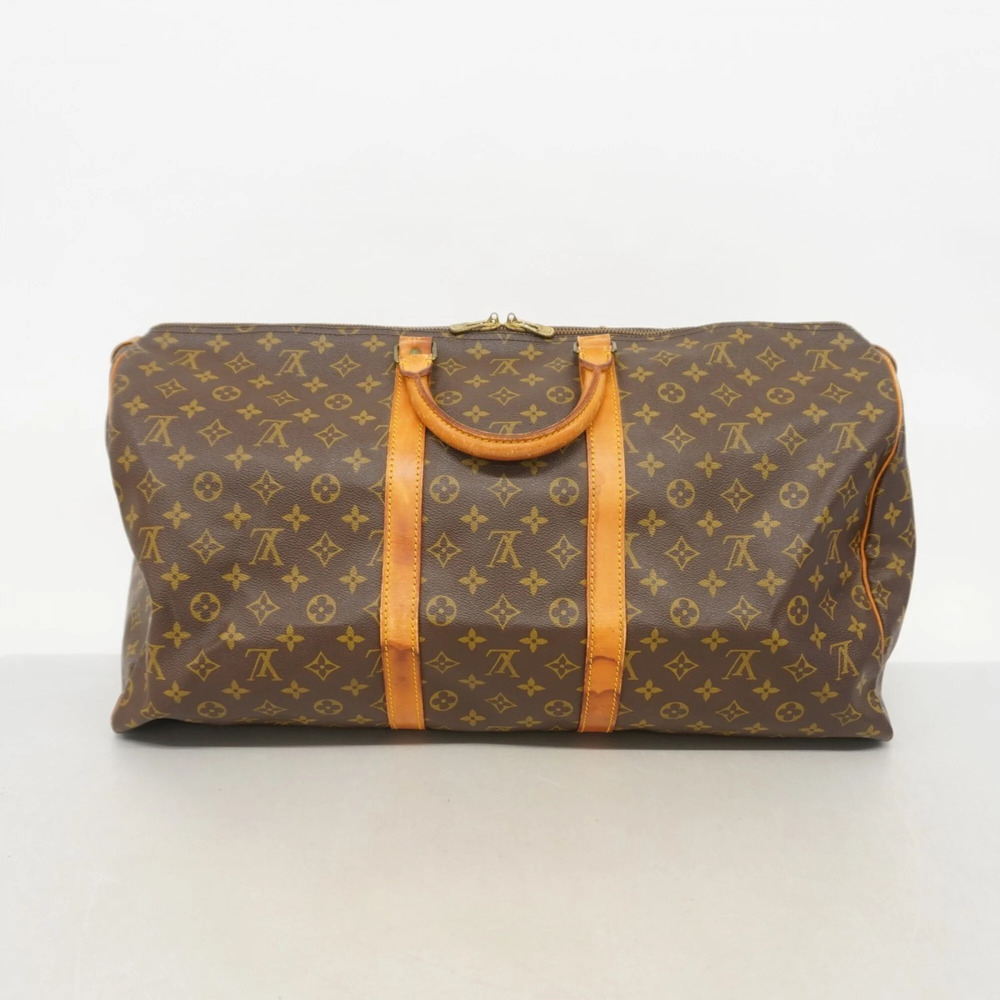 LOUIS VUITTON Authentic Brown Monogram Keepall 55 Boston Bag - Picture 12 of 12